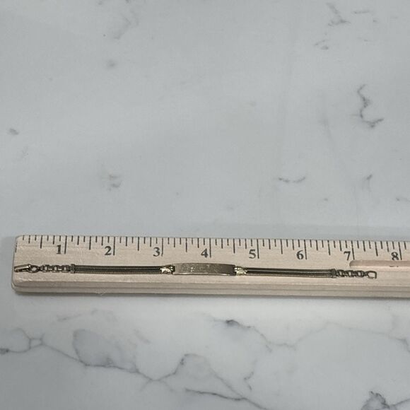 Vintage Forstner ID Bracelet Gold Filled GF Double Chain Engraved Ginnie 7.5" - Picture 4 of 10